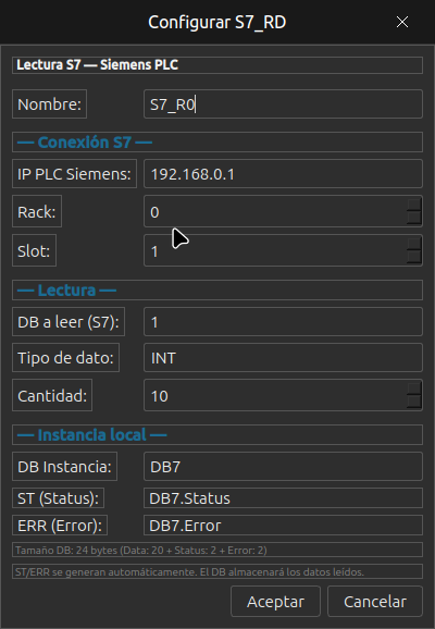 Diálogo Siemens S7
